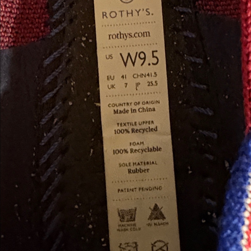 Rothy’s RETIRED Berry Colorblock Flats 9.5 - Picture 9 of 9